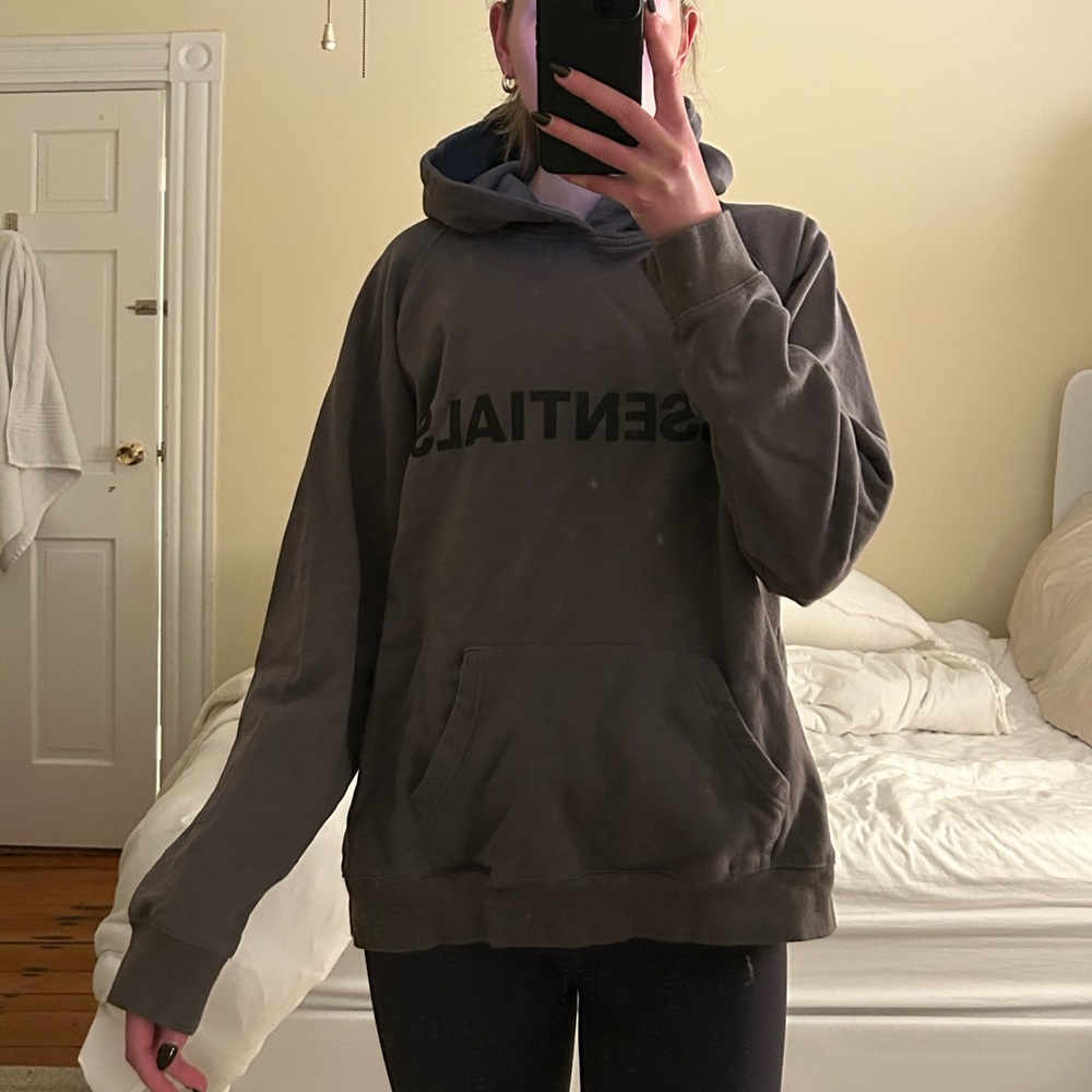 Essentials dark gray hoodie size L